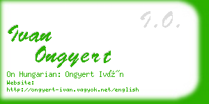 ivan ongyert business card